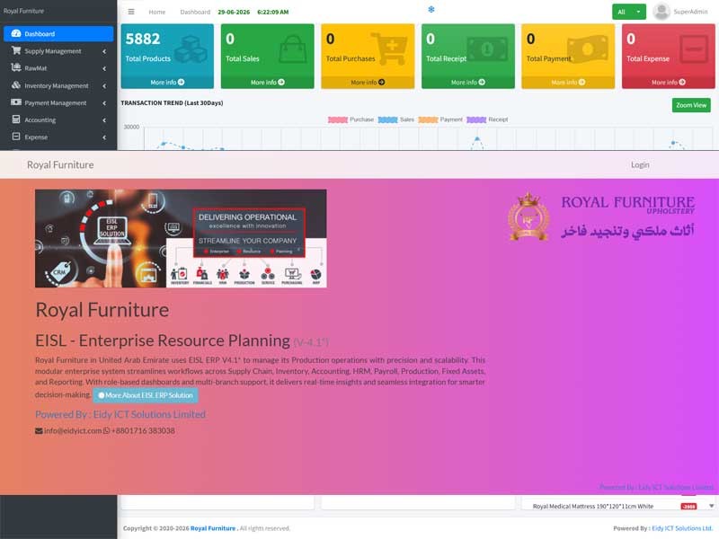 ERP V4 (Software) subscription service for Royal MNP